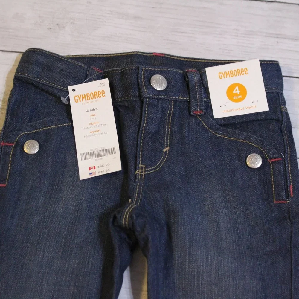 Gymboree Girl Jeans Top Size 4T 4 Slim Lot
